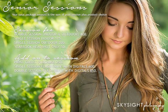 senior session fees