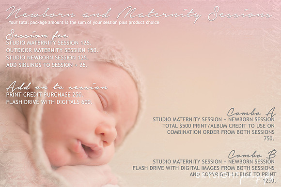 newborn maternity pricing session 2